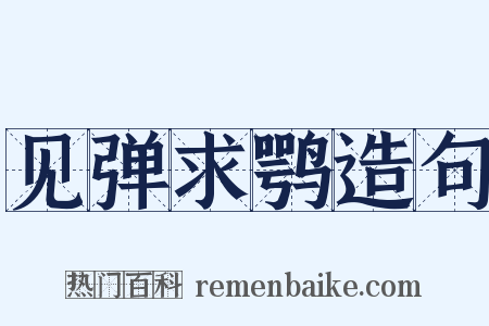 见弹求鹗造句是什么意思的图片